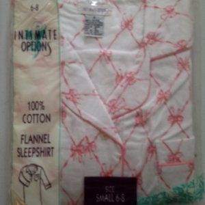 NEW Women's Flannel Sleep Shirt (Small) 6/8